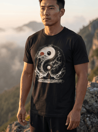 Load image into Gallery viewer, Yin Yang Zen T-Shirt — "Strength Through Stillness" Graphic Tee - Hilt and Stone
